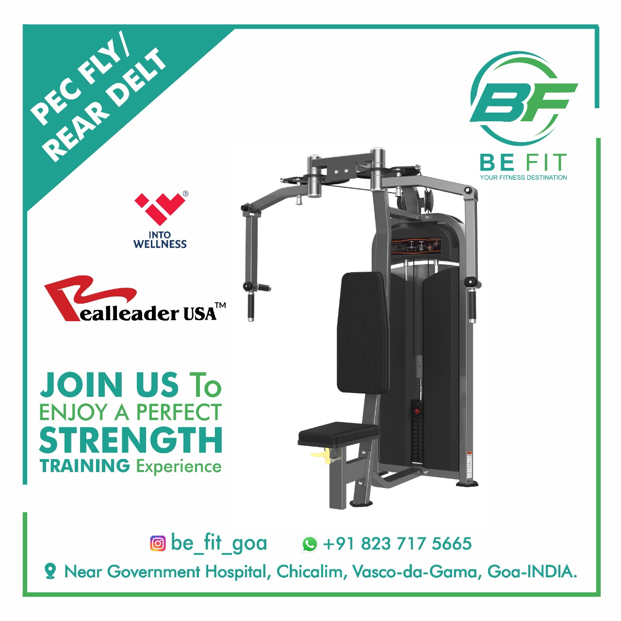 Pec Fly / Rear Delts Machine Gym gallery image at BE FIT GYM