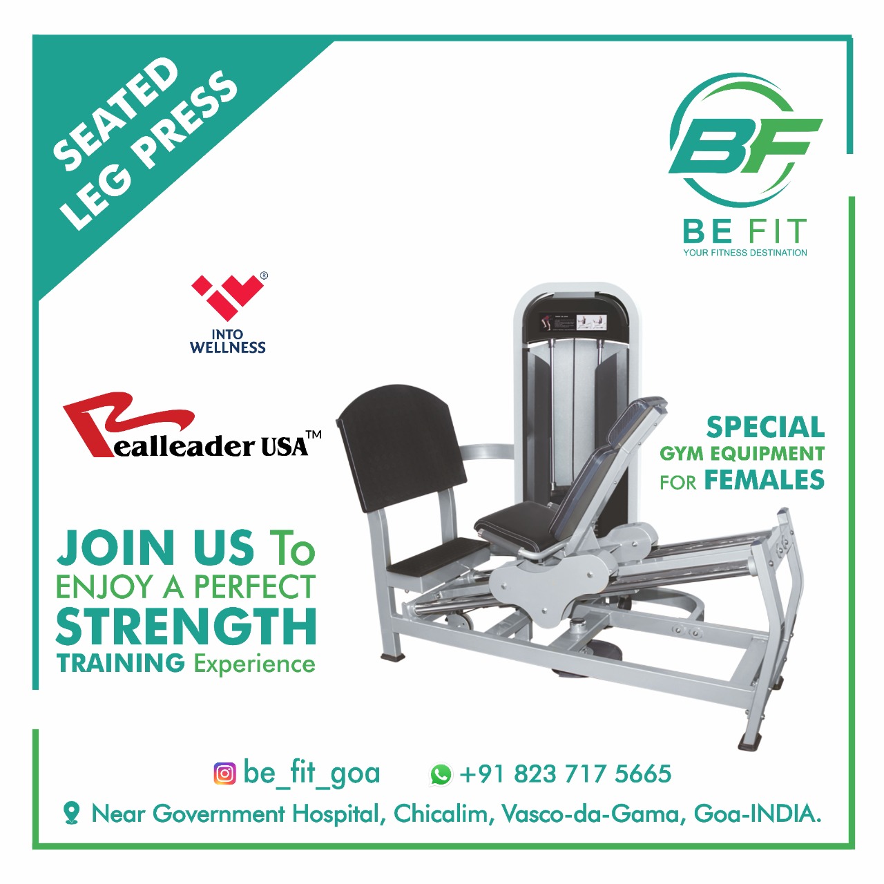 Seated Leg Press Machine Gym gallery image at BE FIT GYM